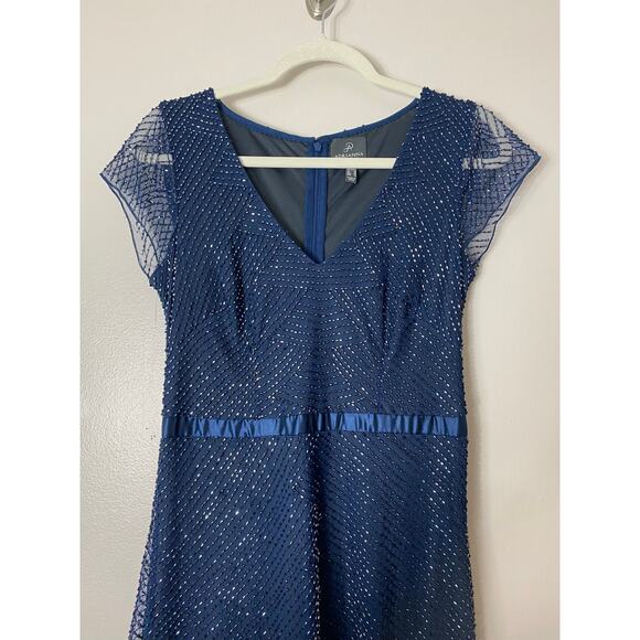 ADRIANNA PAPELL DRESS GOWN 6 MOTHER OF THE BRIDE FORMAL EVENING BRIDESMAID - Picture 7 of 15